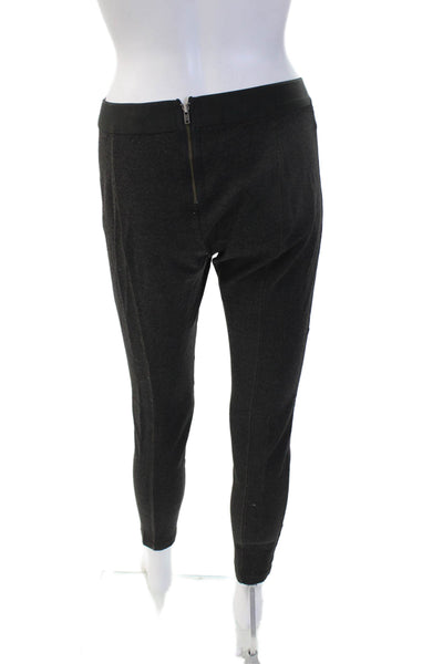 J Crew Women Dark Gray Ankle Jeggings Zip Closure Viscose Blend Size 8