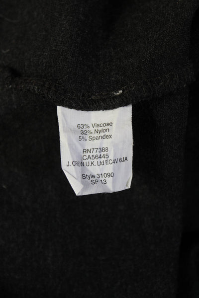 J Crew Women Dark Gray Ankle Jeggings Zip Closure Viscose Blend Size 8