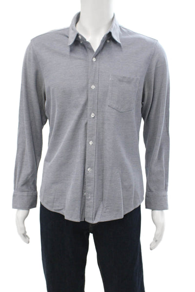 Bonobos Mens Cotton Collared Long Sleeve Slim Fit Button-Down Shirt Black Size L