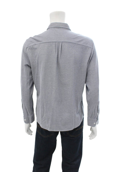 Bonobos Mens Cotton Collared Long Sleeve Slim Fit Button-Down Shirt Black Size L