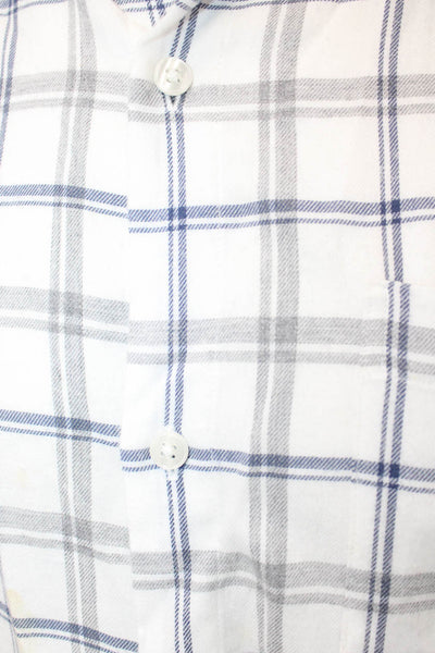 Bonobos Mens Cotton Striped Print Collared Button-Down Shirt White Size L