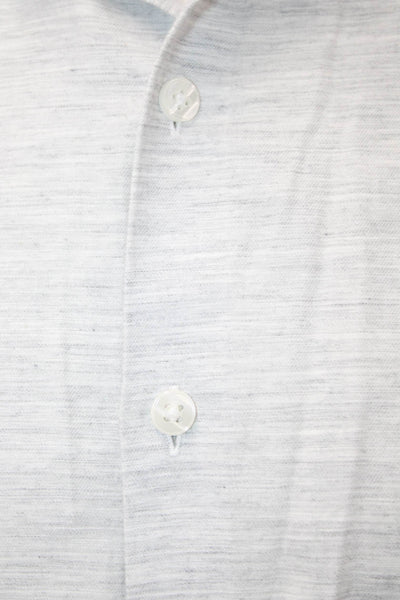Bonobos Mens Cotton Collared Long Sleeve Slim Fit Button-Down Shirt Gray Size L