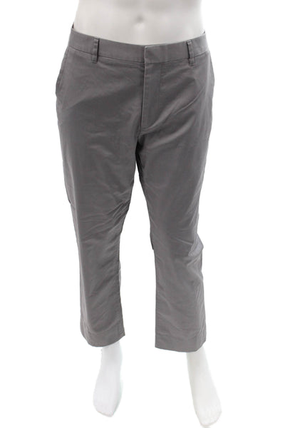 Bonobos Mens Cropped Chino Dress Pants Gray 30 Inseam Size 36