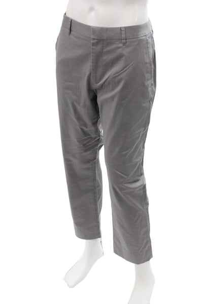 Bonobos Mens Cropped Chino Dress Pants Gray 30 Inseam Size 36