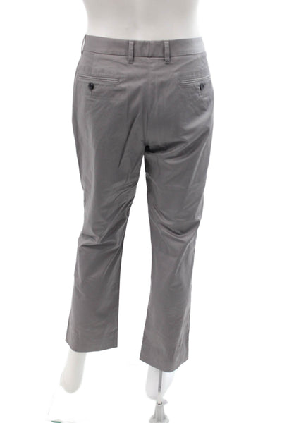 Bonobos Mens Cropped Chino Dress Pants Gray 30 Inseam Size 36