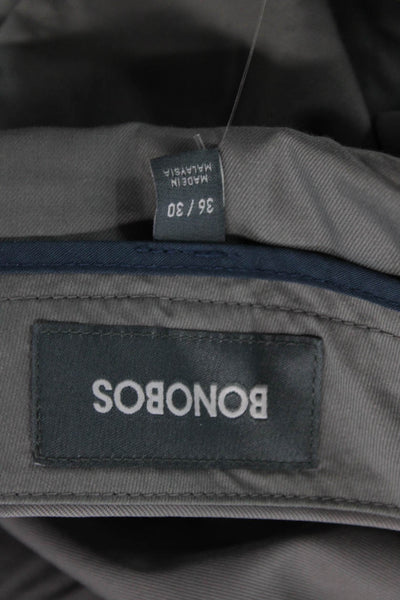 Bonobos Mens Cropped Chino Dress Pants Gray 30 Inseam Size 36