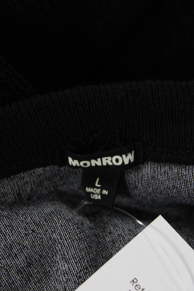 Monrow Womens Black V Neck Camisole Sleeveless Size L