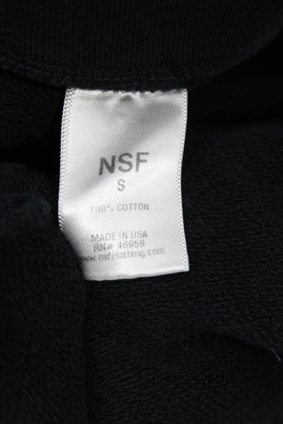 NSF Womens Black Mini Straight Pencil Skirt 100% Cotton Size S