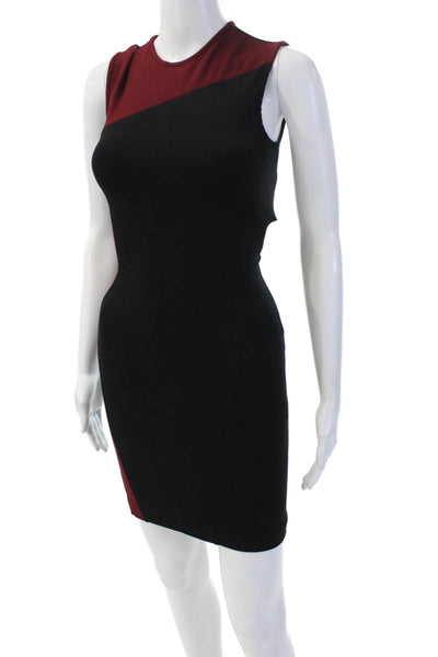 Stella McCartney Womens Black Bodycon Sheath Dress Sleeveless Zip Rayon Size 36