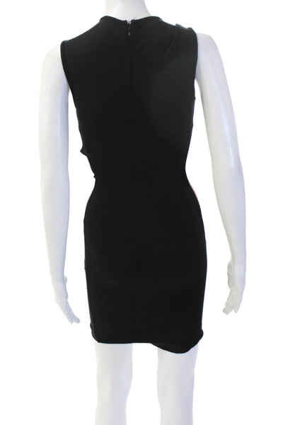 Stella McCartney Womens Black Bodycon Sheath Dress Sleeveless Zip Rayon Size 36