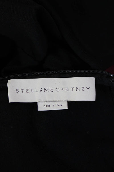 Stella McCartney Womens Black Bodycon Sheath Dress Sleeveless Zip Rayon Size 36