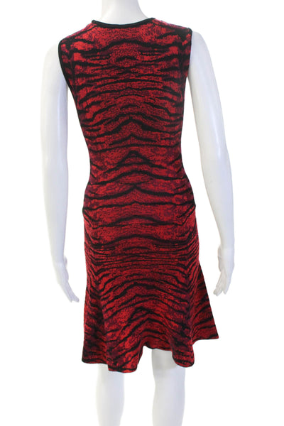 Torn by Ronny Kobo Women Red Animal Print Bodycon Tank Dress Sleeveless Size XS