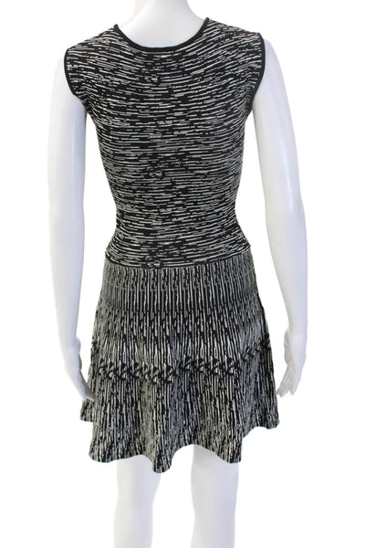 Romeo & Juliet Women Fit & Flare Sweater Dress Black Geometric Size XS