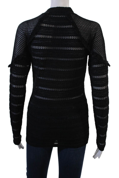 Night Cap Unisex Gothic Black Striped Pullover Sweater Size 3