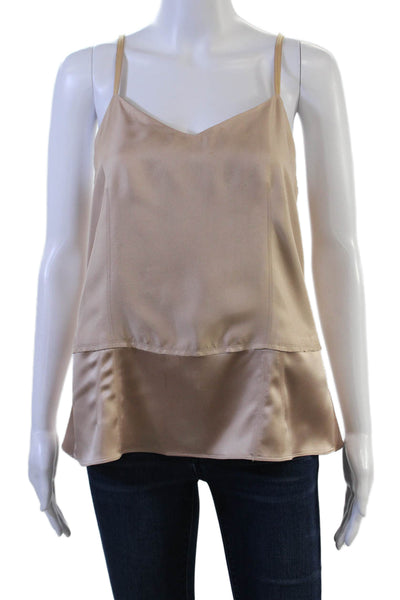 Rag & Bone Womens Silk V-Neck Camisole Beige Size 6