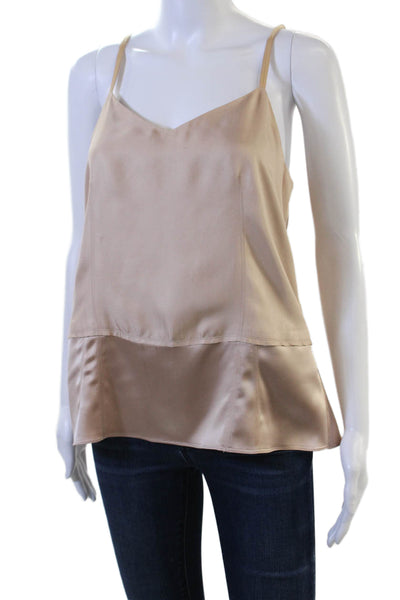 Rag & Bone Womens Silk V-Neck Camisole Beige Size 6