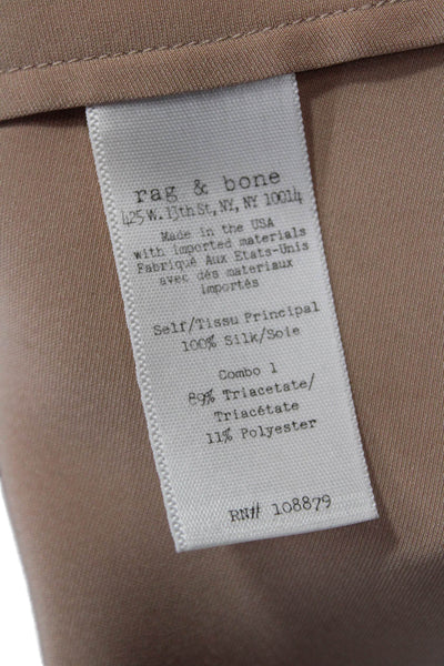 Rag & Bone Womens Silk V-Neck Camisole Beige Size 6