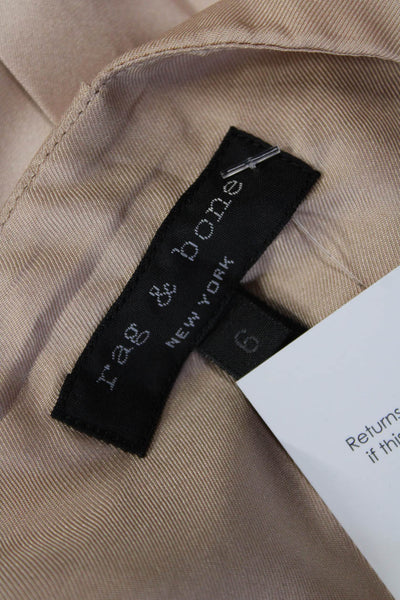 Rag & Bone Womens Silk V-Neck Camisole Beige Size 6