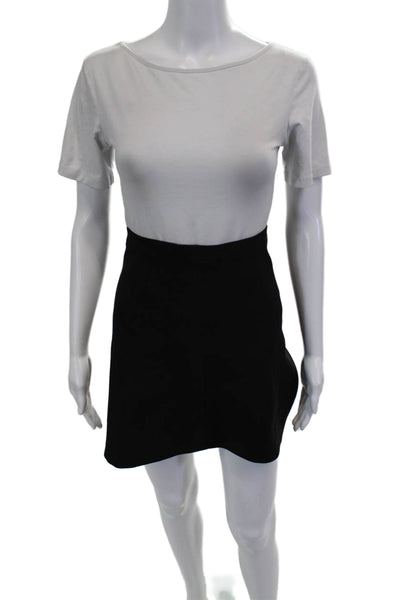 J Crew Womens A-Line Mini Skirt Black Size 2