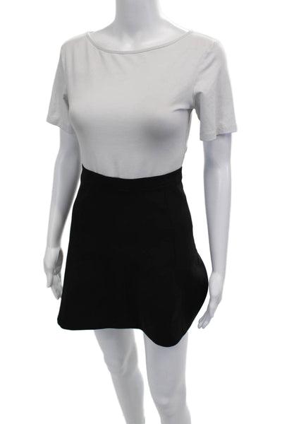 J Crew Womens A-Line Mini Skirt Black Size 2