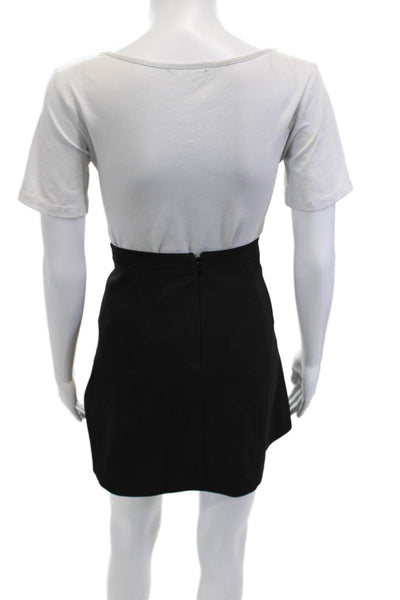 J Crew Womens A-Line Mini Skirt Black Size 2