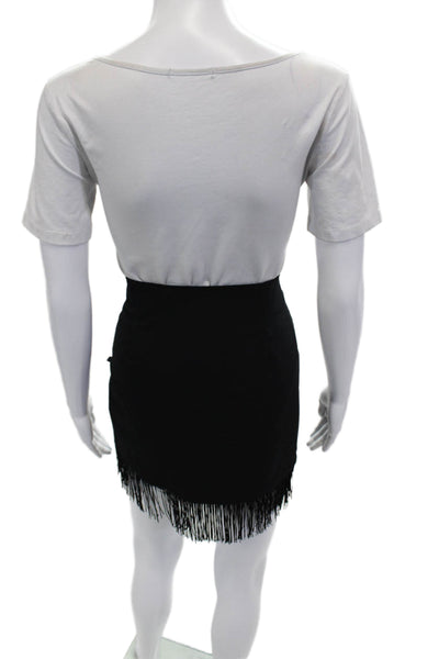 Zara Women Black Mini Wrap Skirt Size S