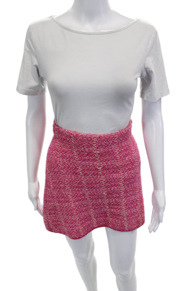 Zara Women A-Line Mini Skirt Pink Size S