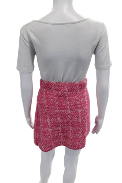 Zara Women A-Line Mini Skirt Pink Size S