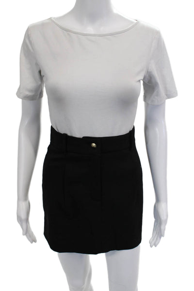 J Crew Women Mini Pencil Skirt Black Size 4