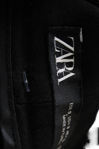 Zara Womens Dress Pants Black Button Size S