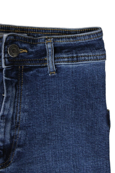 Zara Women Straight High Waist Dark Blue 100% Cotton Jeans Size 4