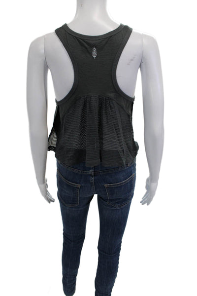 FP Movement Womens Cropped Tank High Neck Dark Gray Size XS