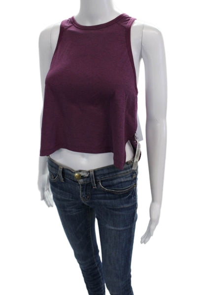 FP Movement Womens Purple Cropped Tank Crewneck Boho Size XS