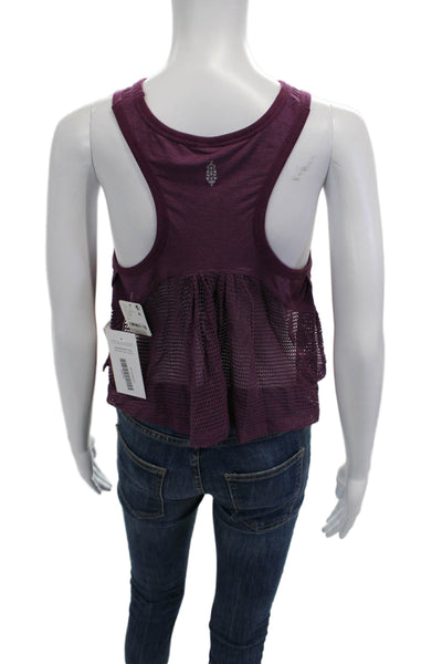 FP Movement Womens Purple Cropped Tank Crewneck Boho Size XS