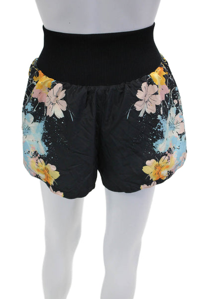 FP Movement Unisex Black Floral Polyester Shorts Size XS