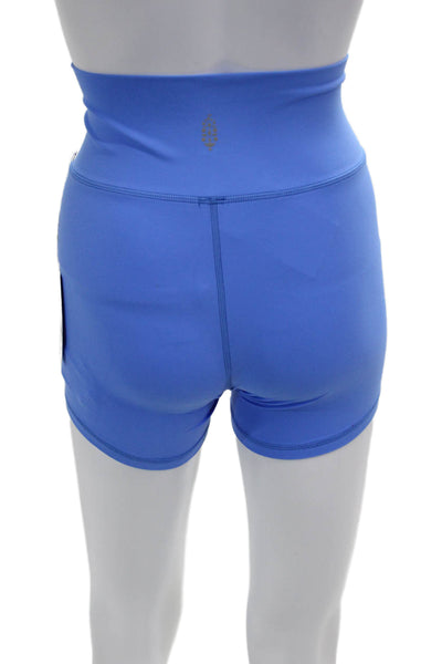 FP Movement Unisex Biker Shorts Blue Geometric Polyester Art Size XS