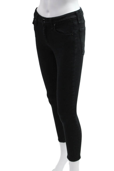 Rag & Bone Womens Ankle Skinny Jeans Black High Rise Size 25