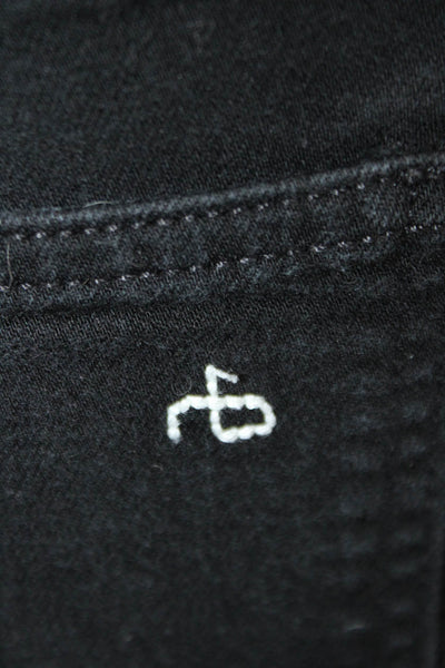 Rag & Bone Womens Ankle Skinny Jeans Black High Rise Size 25