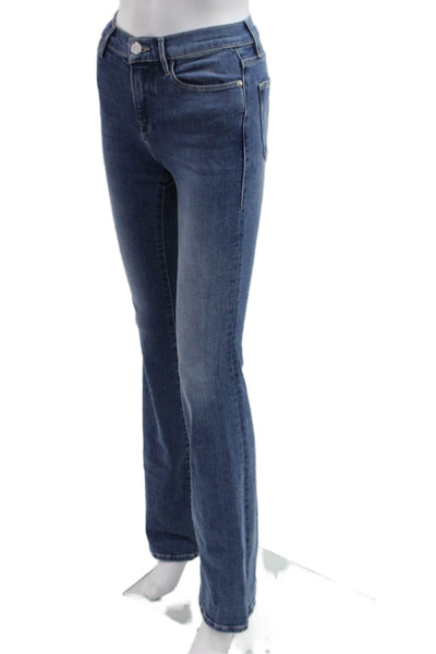 Frame Womens Flared High Rise Blue Jeans 34 Inseam Size 24