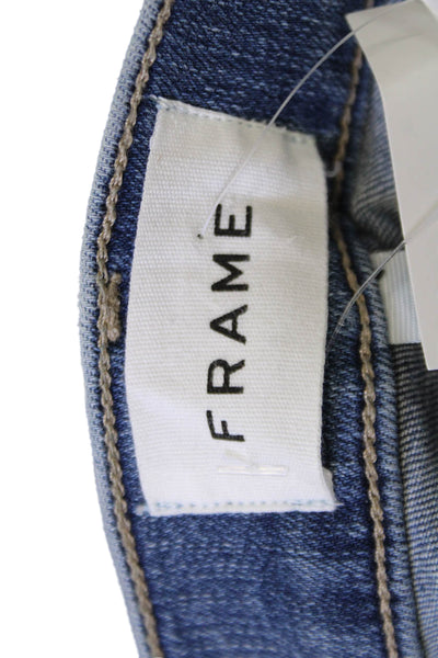 Frame Womens Flared High Rise Blue Jeans 34 Inseam Size 24