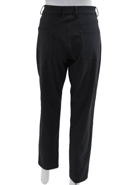 Golfino Unisex Cropped Ankle Pants Black Polyester Elastane Size 10