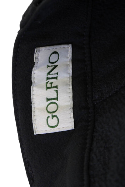 Golfino Unisex Cropped Ankle Pants Black Polyester Elastane Size 10