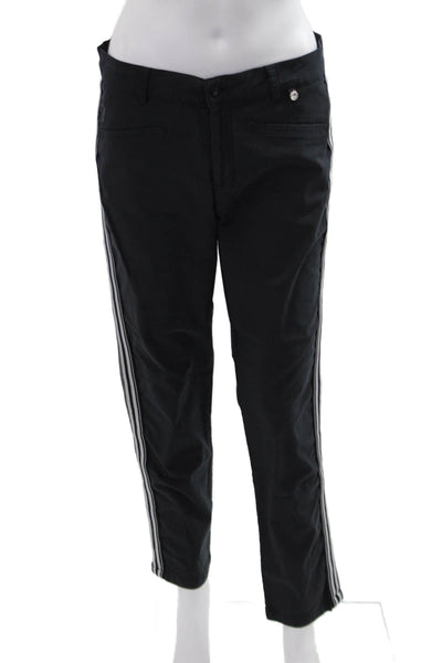 Golfino Unisex Cropped Ankle Striped Black Pants Size 8