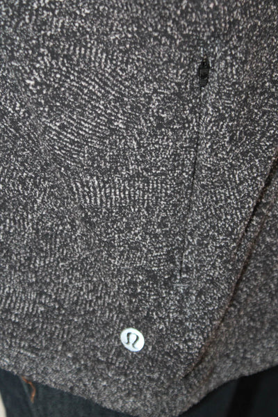 Lululemon Women Dark Gray Basic Long Sleeve T-Shirt Nylon Blend Size 10
