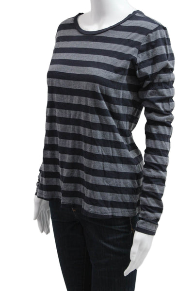 Goldie Womens Basic Jersey Striped Long Sleeve Round Neck T-Shirt Size M