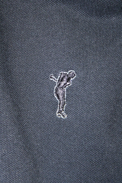 Golfino Womens Basic Polo Sleeveless Collared Black Cotton Blend Size 8