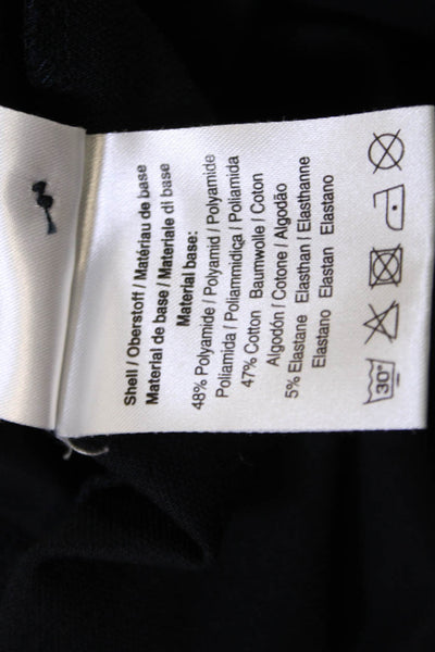 Golfino Womens Basic Polo Sleeveless Collared Black Cotton Blend Size 8