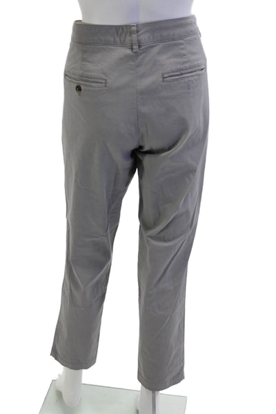 Vince Unisex Cropped Chino Ankle Gray Pants 98% Cotton Size 6