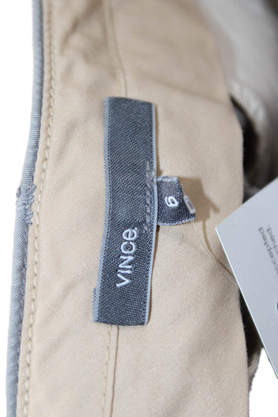 Vince Unisex Cropped Chino Ankle Gray Pants 98% Cotton Size 6