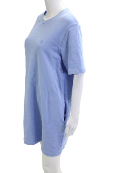 Sweaty Betty Womens T-Shirt Dress Light Blue Cotton Short Sleeve Size S